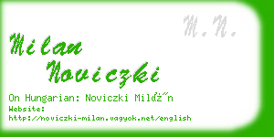 milan noviczki business card